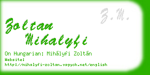 zoltan mihalyfi business card