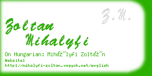 zoltan mihalyfi business card